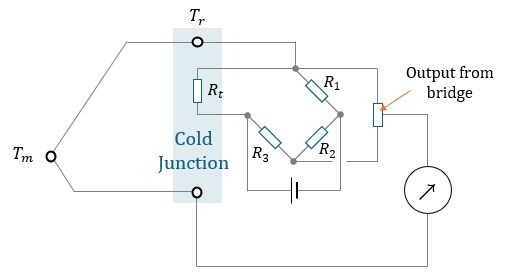 thermocouple with cold junction compensation